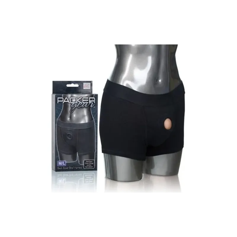 Packer Gear Boxer Harnais CALEXOTICS avec anneau renforcé et sangle interne, vue d'ensemble.
