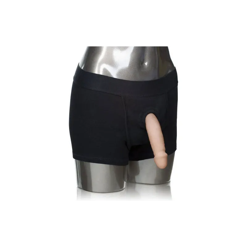 Packer Gear Boxer Harnais CALEXOTICS avec anneau renforcé et sangle interne, vue d'ensemble.