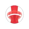 Vibrador conejo caliente Calexotics Palisades Passion Rouge vista frontal, eje perfilado de silicona roja." }, { "image": 2, "fr