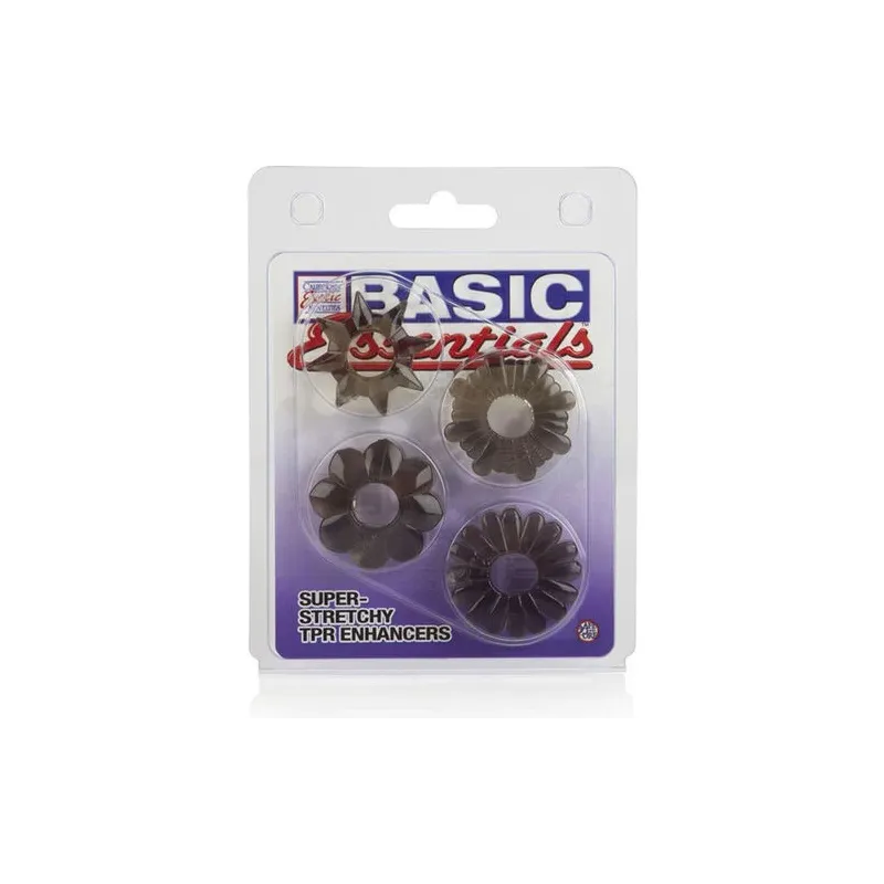 Pack de 4 rehausseurs en TPR extensible CALEXOTICS, formes variées pour sensations intenses.