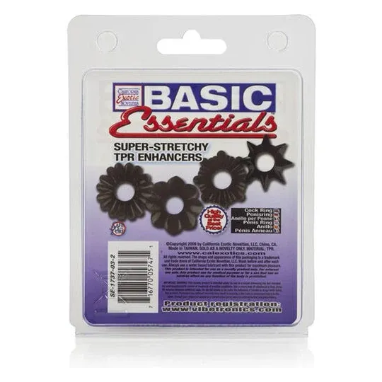 Pack de 4 rehausseurs en TPR extensible CALEXOTICS, formes variées pour sensations intenses.
