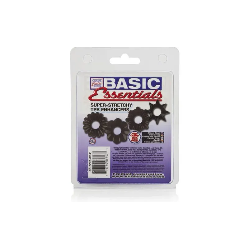 Pack de 4 rehausseurs en TPR extensible CALEXOTICS, formes variées pour sensations intenses.