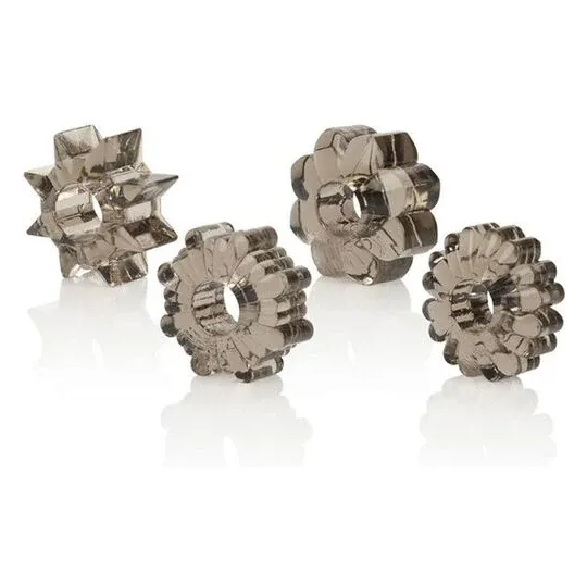 Pack de 4 rehausseurs en TPR extensible CALEXOTICS, formes variées pour sensations intenses.