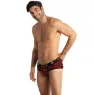 Men's tribal animal print brief in red by Anais Men, soft microfibre, sporty fit