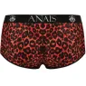 Men's tribal animal print brief in red by Anais Men, soft microfibre, sporty fit