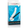 Double pénétrateur perlé noir CalExotics Love Rider en silicone avec perles graduées pour double pénétration