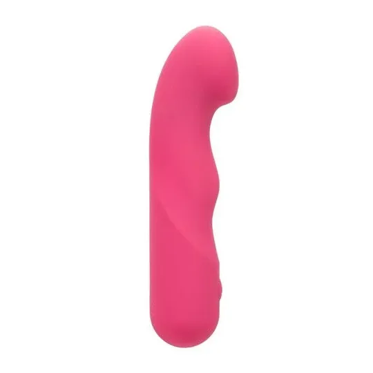 CALEXOTICS Pixies Curvy Rose masseur en silicone rose à pointe flexible et 10 vitesses vibrantes