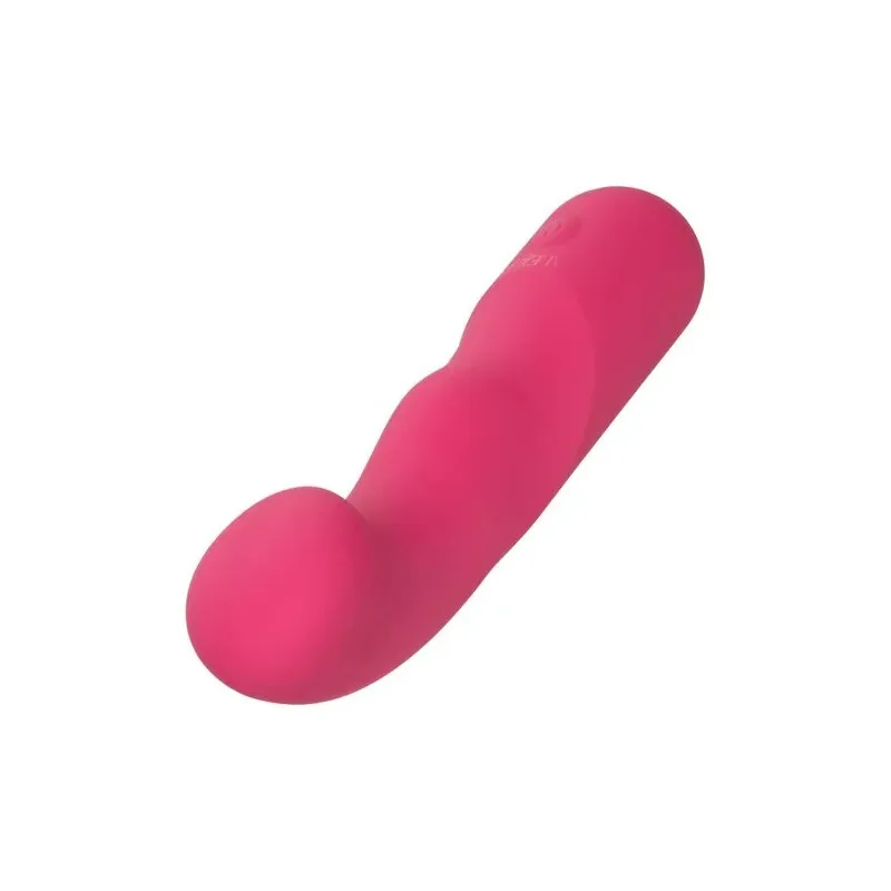 CALEXOTICS Pixies Curvy Rose masseur en silicone rose à pointe flexible et 10 vitesses vibrantes