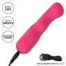 CALEXOTICS Pixies Curvy Rose masseur en silicone rose à pointe flexible et 10 vitesses vibrantes
