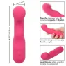 CALEXOTICS Pixies Curvy Rose masseur en silicone rose à pointe flexible et 10 vitesses vibrantes