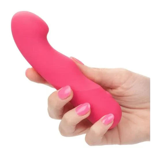 CALEXOTICS Pixies Curvy Rose masseur en silicone rose à pointe flexible et 10 vitesses vibrantes