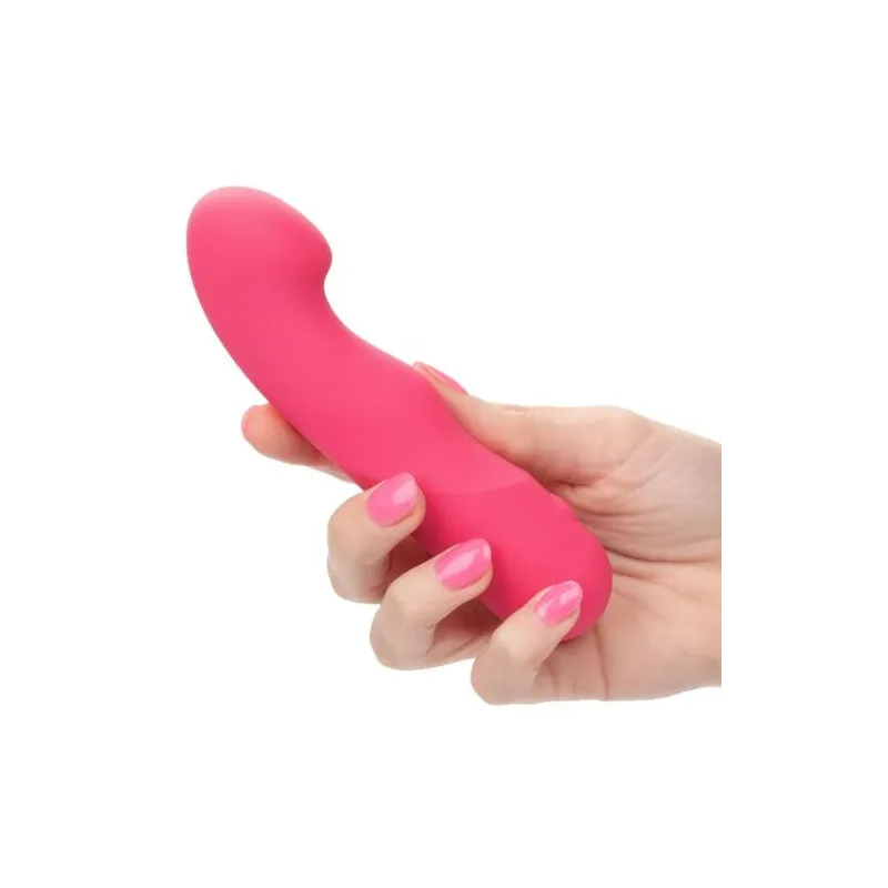 CALEXOTICS Pixies Curvy Rose masseur en silicone rose à pointe flexible et 10 vitesses vibrantes
