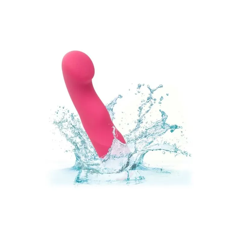 CALEXOTICS Pixies Curvy Rose masseur en silicone rose à pointe flexible et 10 vitesses vibrantes