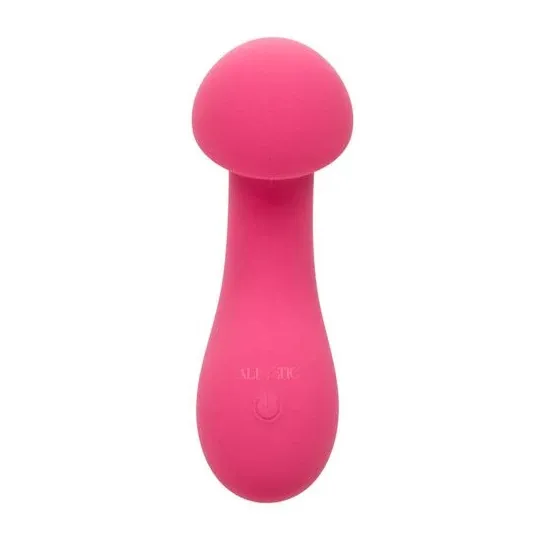 Masseur intime CalExotics Pixies Exciter rose en silicone liquide avec tête flexible et 10 vitesses.