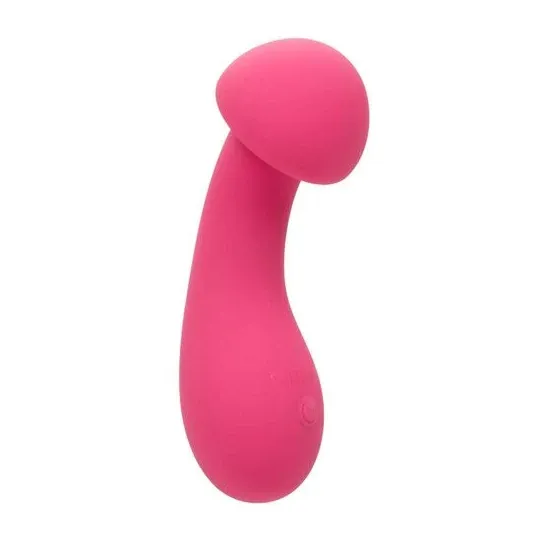 Masseur intime CalExotics Pixies Exciter rose en silicone liquide avec tête flexible et 10 vitesses.
