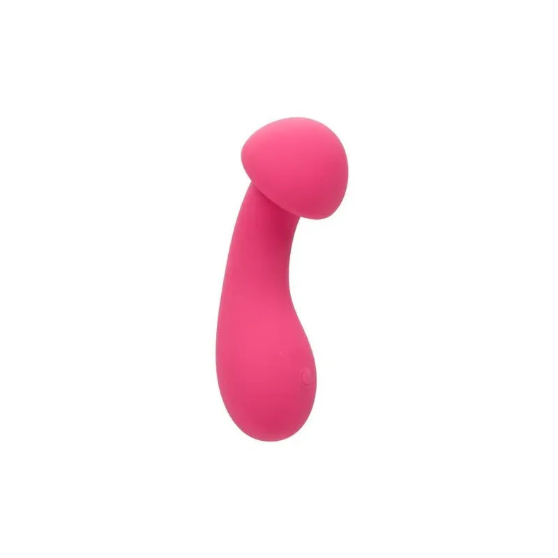 Masseur intime CalExotics Pixies Exciter rose en silicone liquide avec tête flexible et 10 vitesses.