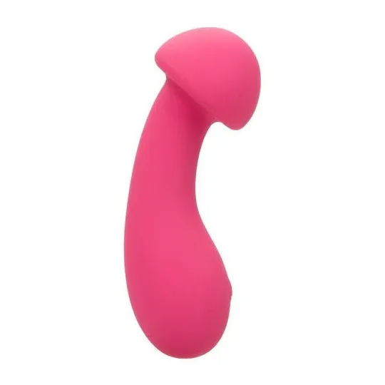 Masseur intime CalExotics Pixies Exciter rose en silicone liquide avec tête flexible et 10 vitesses.