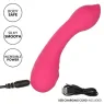 CalExotics Pixies Teaser Rose – masseur vibrant en silicone liquide rose et courbé, rechargeable et étanche