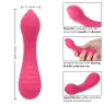 CalExotics Pixies Teaser Rose – masseur vibrant en silicone liquide rose et courbé, rechargeable et étanche