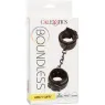 Vue d'ensemble des poignets de contrainte rembourrés CALEXOTICS noirs avec boucles réglables.