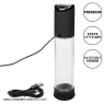 Pompe d'aspiration rechargeable Calexotics Peak noire 4 vitesses cylindre transparent anneau silicone