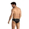 Slip homme ANAIS MEN en microfibre douce avec imprimé camouflage militaire, taille élastique confortable.