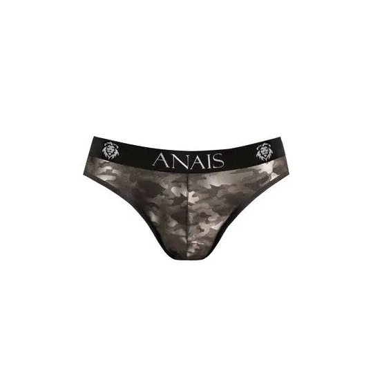 Herrenslip ANAIS MEN aus weicher Mikrofaser mit militärischem Camouflage-Muster, elastischer Bund für Komfort.
