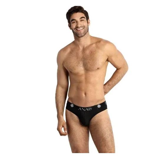 slip sexy hombre de tul negro Anais Men, acabado elegante en negro, cintura elástica cómoda