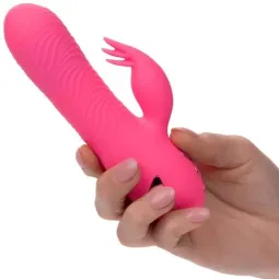 Vibrateur lapin rose CalExotics Sacramento Sweetie avec double stimulation en silicone rechargeable