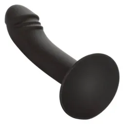 CalExotics curved anal plug purple with suction cup for prostate stimulation