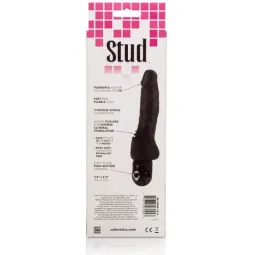 Flexible black clitoral vibrator CALEXOTICS with raised veins for targeted stimulation