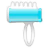 Stimolatore digitale vibrante blu CASUAL LOVE con texture a bolle e anello regolabile, pila LR754 inclusa.