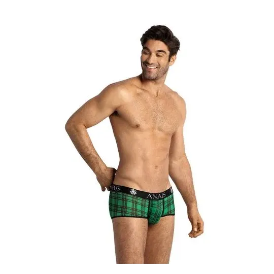Slip uomo ANAIS MEN Magic Brief a quadri verde e nero, tessuto lycra morbido, comodo e sexy
