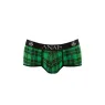 Slip hombre ANAIS MEN Magic Brief a cuadros verde y negro, tela licra suave, cómodo y sexy