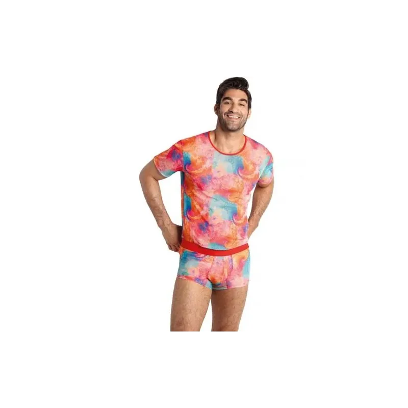 Fitted men's T-shirt Anais Men Falcon - soft Lycra with banana print