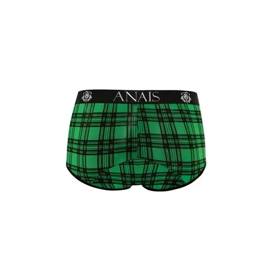 Slip hombre ANAIS MEN Magic Brief a cuadros verde y negro, tela licra suave, cómodo y sexy