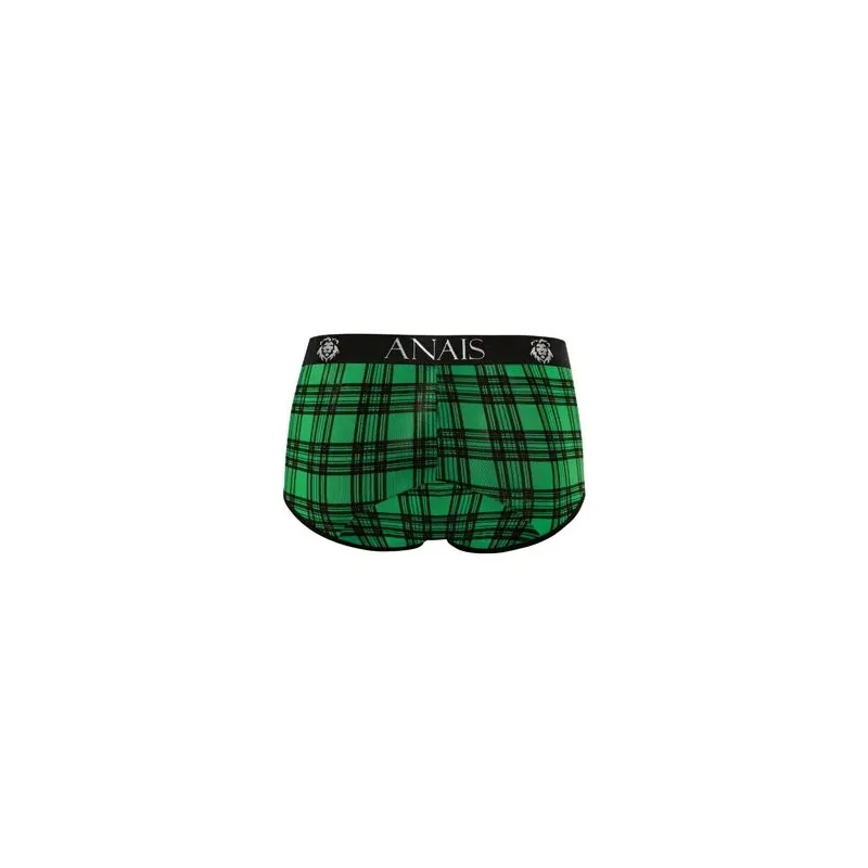 Slip hombre ANAIS MEN Magic Brief a cuadros verde y negro, tela licra suave, cómodo y sexy