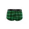 Slip uomo ANAIS MEN Magic Brief a quadri verde e nero, tessuto lycra morbido, comodo e sexy