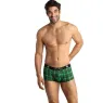 Boxer sexy homme ANAIS MEN à carreaux vert et noir en Lycra stretch, taille élastique confortable.