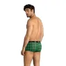 Boxer sexy uomo ANAIS MEN a quadri verdi e neri in Lycra elasticizzata, vita elastica comoda.