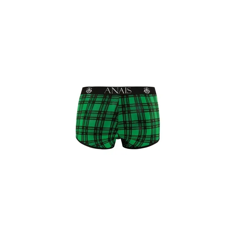 Boxer sexy uomo ANAIS MEN a quadri verdi e neri in Lycra elasticizzata, vita elastica comoda.
