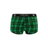 Boxer sexy homme ANAIS MEN à carreaux vert et noir en Lycra stretch, taille élastique confortable.