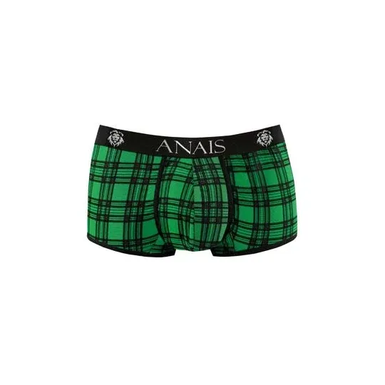 Sexy Herren Boxer ANAIS MEN kariert grün schwarz aus Lycra Stretch, Bund elastisch bequem.