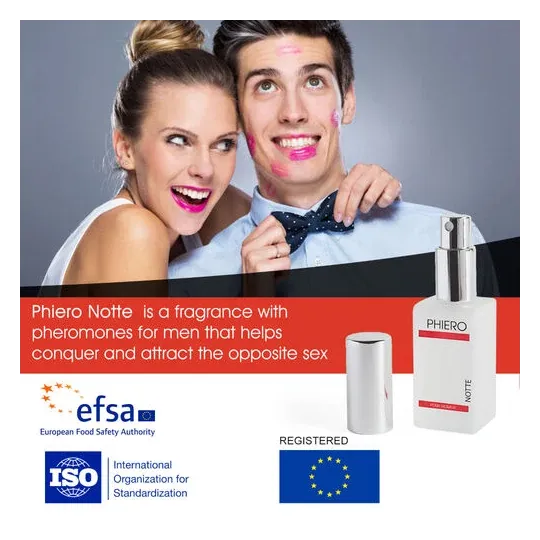Flacon de 30 ml du parfum aux phéromones Phiero Notte de 500COSMETICS pour homme avec androsténone