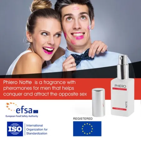 Frasco de 30 ml del perfume de feromonas Phiero Notte de 500COSMETICS para hombre con androstenona
