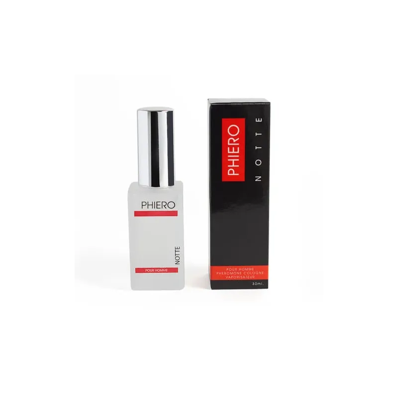 Flacon de 30 ml du parfum aux phéromones Phiero Notte de 500COSMETICS pour homme avec androsténone