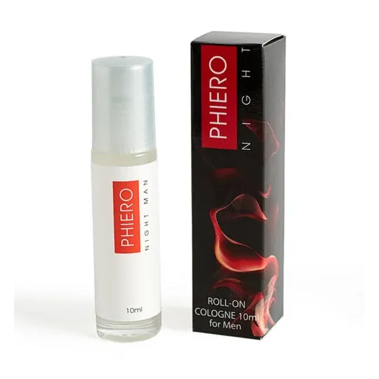 Profumo roll-on 10ml per uomo 500 COSMETICS Phiero Night Man ai 3 feromoni – astuccio nero
