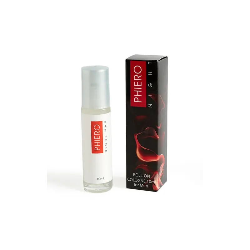 Parfum roll-on 10ml pour homme 500 COSMETICS Phiero Night Man aux 3 phéromones – boîtier noir discret