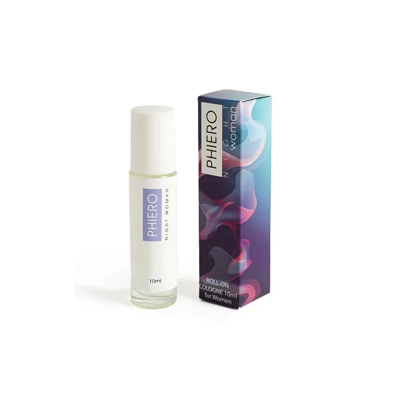 Phiero Night Woman perfume feromonas roll-on 10ml 500 Cosmetics – envase rosa con 4 feromonas para atracción natural