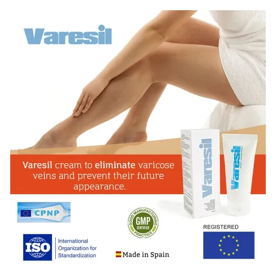 500 COSMETICS Varesil anti-varicose veins cream 75ml white tube – relieves heavy legs and spider veins